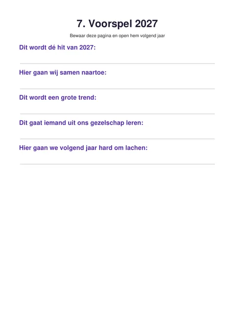 Preview van Voorspel 2027 printable voor Oud en Nieuw
