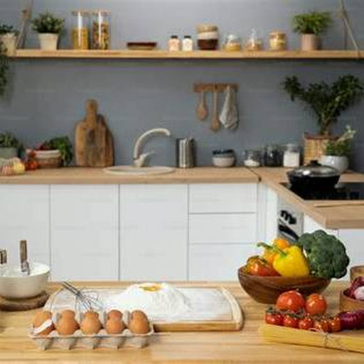 Stockfoto van ingrediënten en eten voorbereiden in de keuken